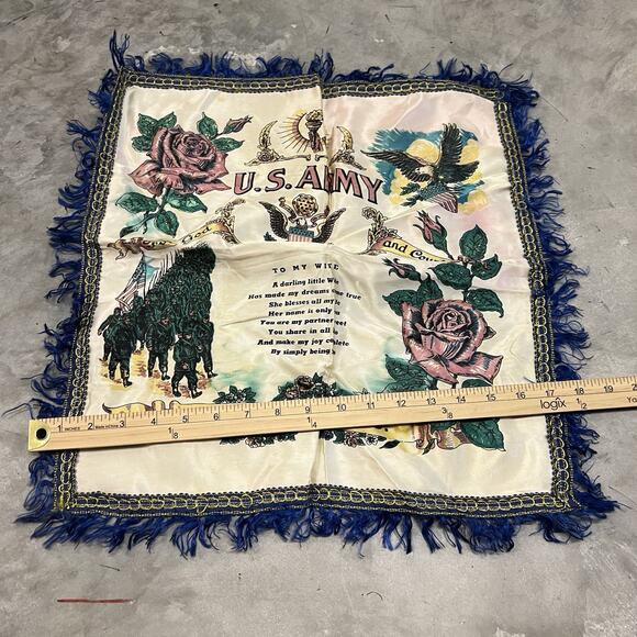 Vintage US Army Fort Jackson, SC WW II Silk/Satin Pillow Case To My Wife - Picture 3 of 6